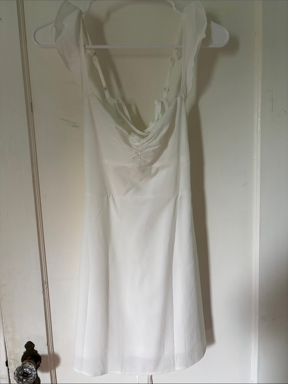 Princess Polly White Ruffled Strap Wedding Dress